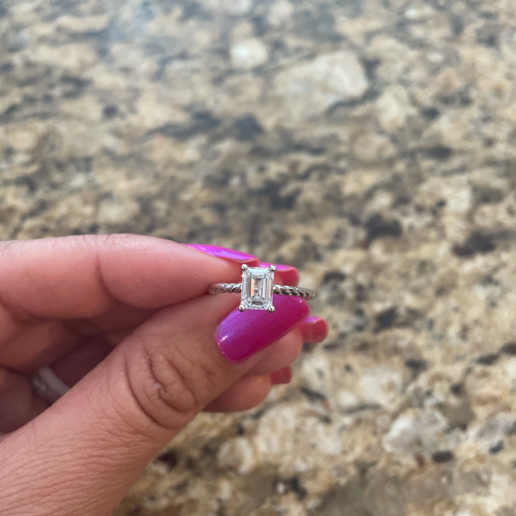 Custom Made Emerald Cut Ring